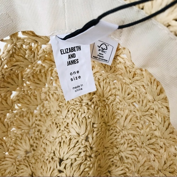 New! Elizabeth and James Bohemian Crochet Straw Hat - Picture 5 of 8